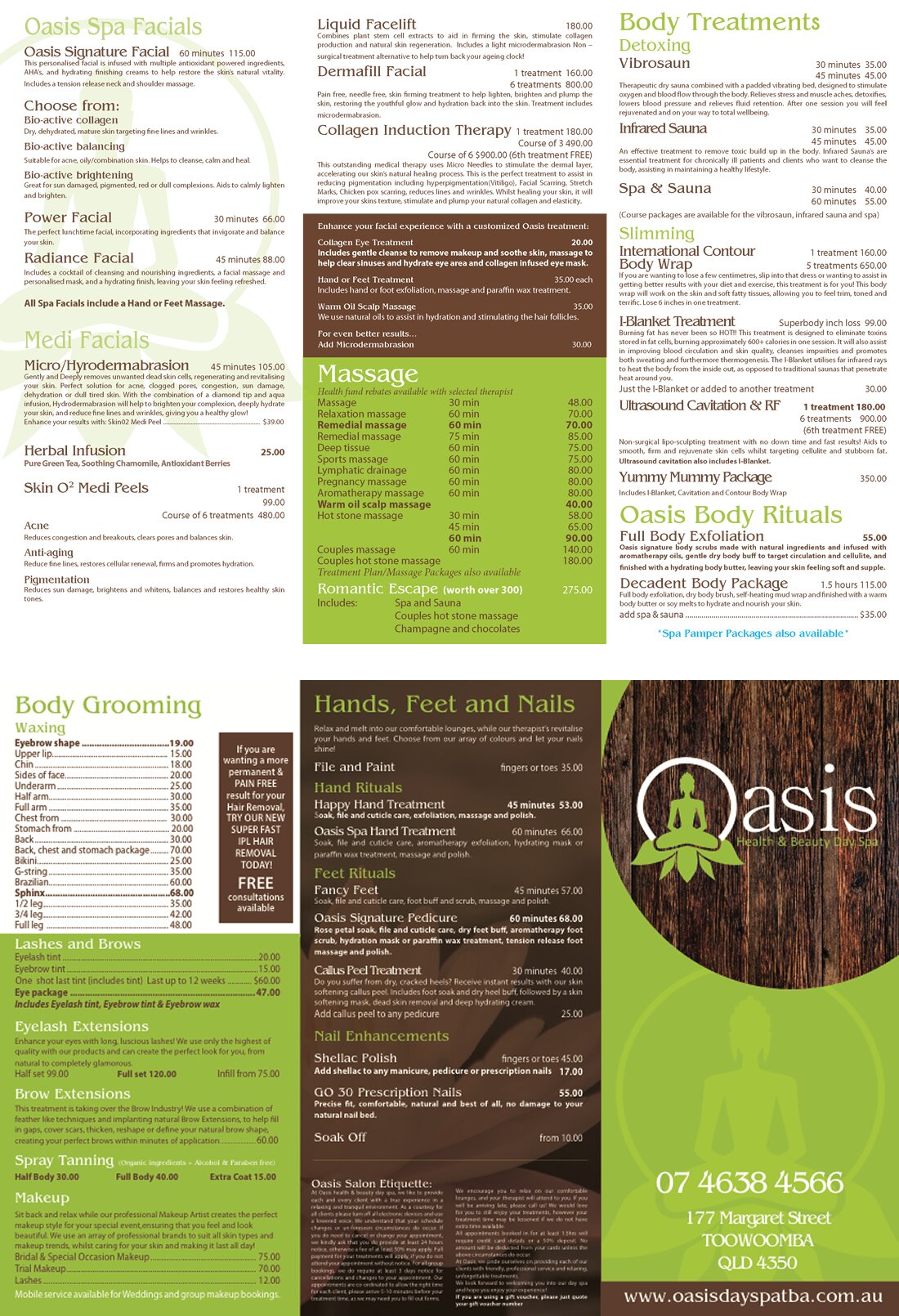 oasis health and beauty day spa toowoomba