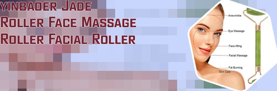 Facial massage roller jade