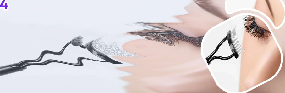 Metal mascara brush