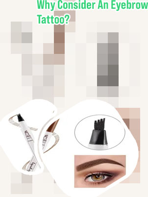 Natural eyebrow tattoo